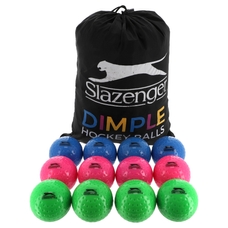 Slazenger Training Hockey Balls - Dimpled - Assorted - Pack of 12